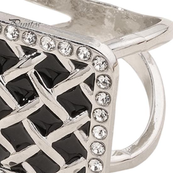 Scarf Ring Grid Square Ring, Rhinestone Silk Clip, Decorative Holder Slide Elegant Wrap for Women Neckerchiefs Shirts Shawls Buckle