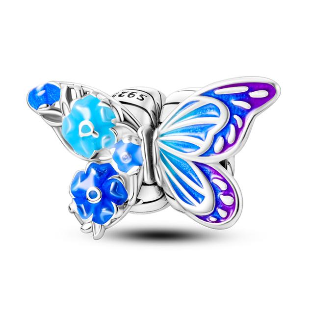 925 Silver Charms Glow-in-the-dark Bulb Firefly Pendant Dangle Charm Fit Fashion Style Bracelet Pendent Women Jewelry