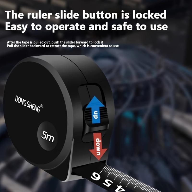 1pc Tape Measure Black Matte High Precision Durable Waterproof Frosted Finish, Locking Feature Thickened Shell,Heavy-Duty Precision Measuring Tool