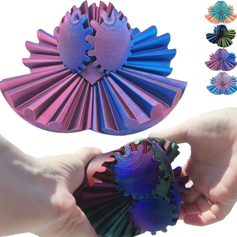 3D Printed Gear Ball Spin Ball Decompression Gear Ball Fingertip Relieve Anxiety Rotating Toy Home Decoration Ball Gift