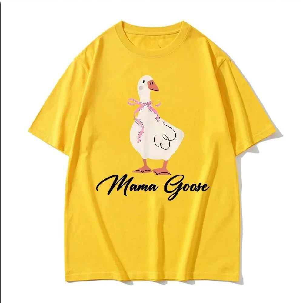 Funny Mama Goose Meme Graphic T Shirts Unisex Women Fashion Humor Casual Short Sleeve Tee Shirt Summer ONeck Vintage Y2k Tshirts