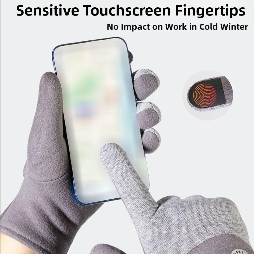 Thickening Touch Screen Gloves Warm Cycling Mittens Fashion Velvet Gloves  Outdoor