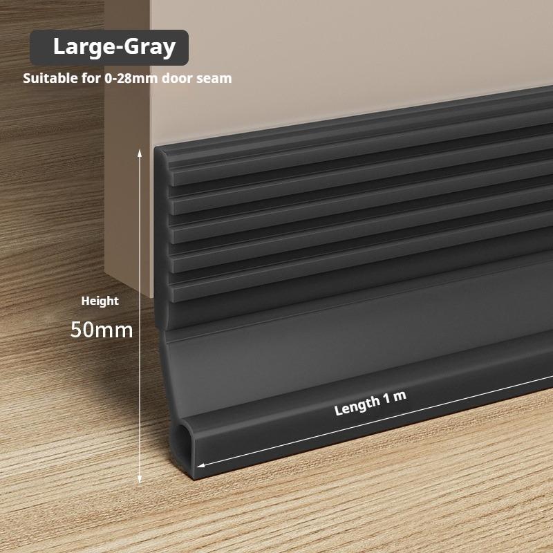 28/50mm Height Door Seal Strip Flexible Soft TPE Under Door Weatherstrip 1M SelfAdhesive Dustproof Windproof Stripping