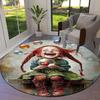 Pippi Longstocking Round Area Rug,Carpet Rug for Living Room Bedroom Sofa Playroom Decor,Non-slip Floor Mat
