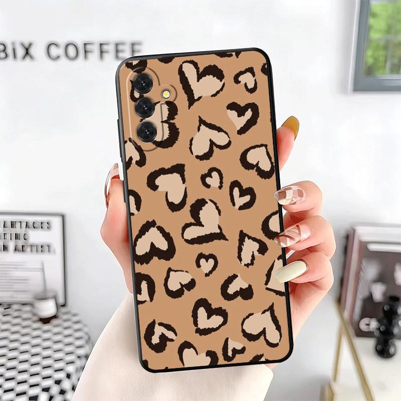 Leopard Print Trend Desgin Soft Phone Case for Samsung A17 A37 A57 A16 A26 A36 A56 A15 A25 A35 A55 A14 A24 A34 A54 A13 A23 A33 A