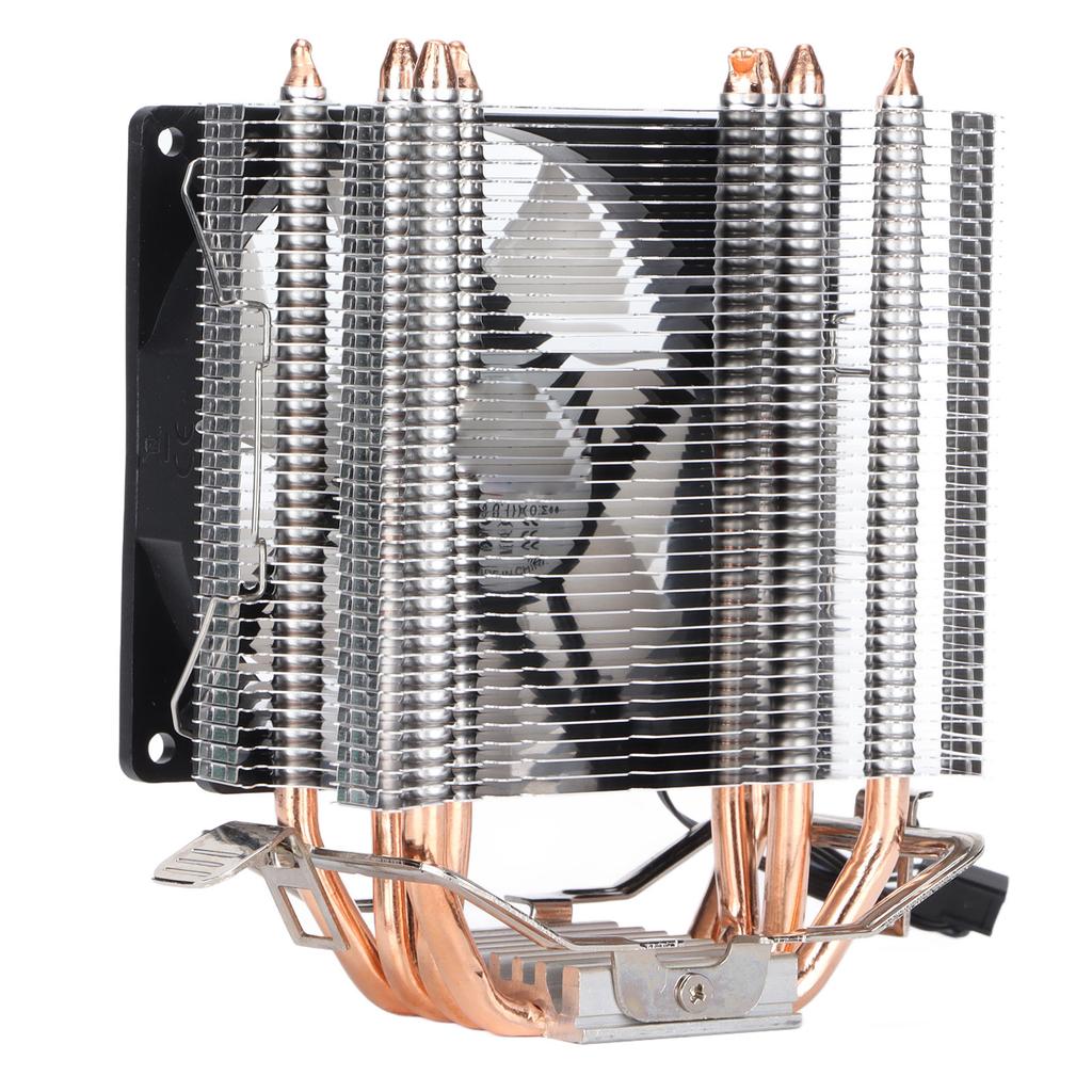 CPU-Lüfter 4 Heatpipes 90mm 3-Pin Computer CPU-Kühler mit buntem RGB-Licht für Intel LGA775 1155 1156 für AMD AM2 AM3