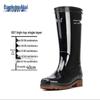Men's Warrior High-Top Waterproof Rubber Rain Boots: Non-Slip, Classic Outdoor Galoshes