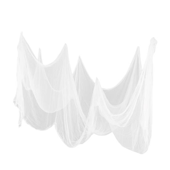 40" x 70" Halloweenská strašidelná látková dekorace Děsivá gáza s krví/černá/bílá Strašidelná látka