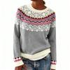 European & American Chunky Knit Jacquard Women's Sweater - Acrylic, Thickened for Autumn/Winter  
