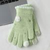 Touch-screen Warm Knitted Gloves Cold Protection Girls Winter Gloves Full Fingers Mittens  Cycling