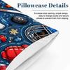 Ice Hockey Theme for Kids Full Duvet Cover Set - 80-90 Inch - 203-229 Cm