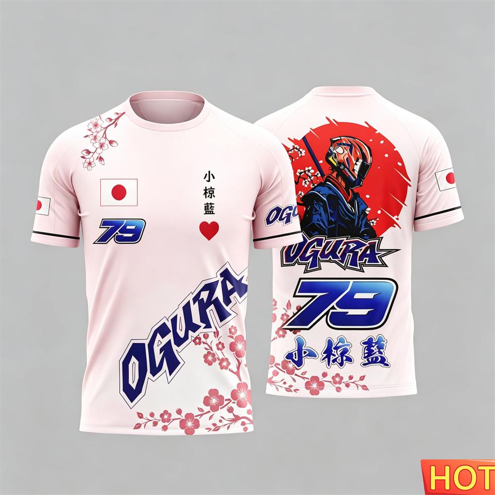 Japanese Racing style T-shirt for Enthusiasts Men's Motorcycle Quick Drying T-shirt Breathable Racing Men's Jersey T-shirt tops