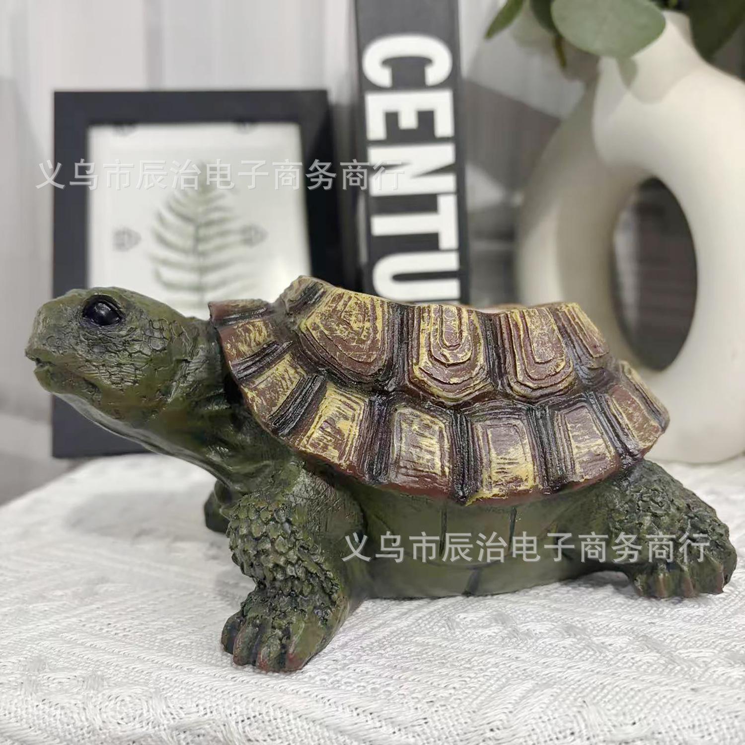 

Нова Садова Скульптура Прикраса Маленька Черепаха Горщик для Квітів Домашній Підвіконня Балкон Смоляні Вироби Декор