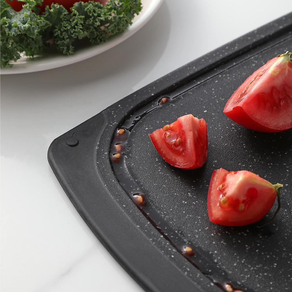 Non-Slip Marble Pattern Plastic Cutting Board Set (3-Piece, Thickened, Hangable)