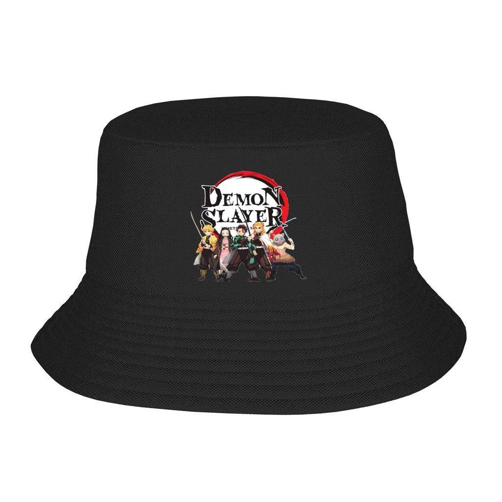 Unisex Bucket Hats Muichiro Tokito Summer Beach Vacation Getaway Headwear Hiking Fisherman Hats Anime Demon Slayer Panama Hat