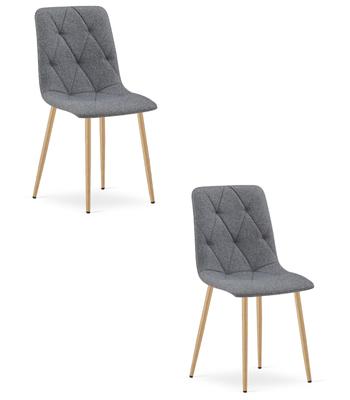 LIBRA Chair - Dark Gray Fabric / Wood Color Legs X 2
