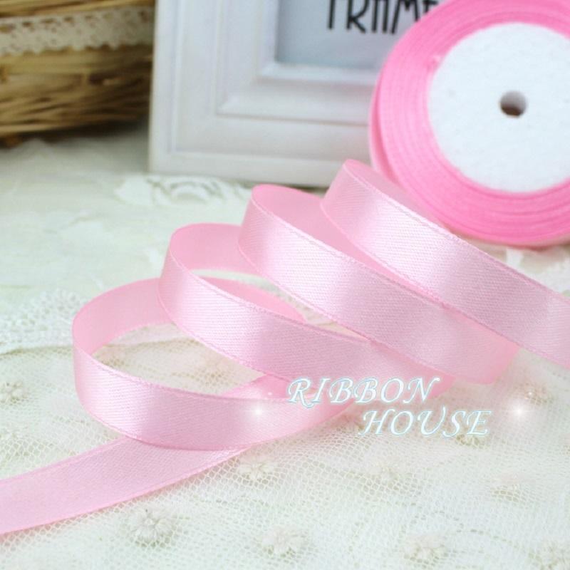 (25 yards/roll) 15mm single face Satin Ribbon Webbing Decoration Gift Christmas Ribbons