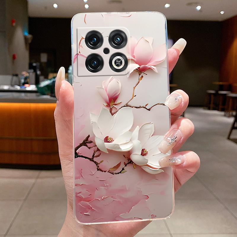 Case For OnePlus 10 Pro 10T 10R ACE Pro Capa Flower Butterfly Phone Coque One Plus 10PRO ACEPro Soft Silicone TPU Cover Fundas