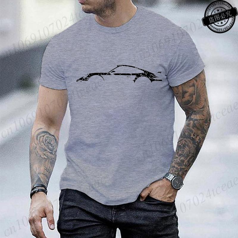 Mens Short Sleeved TShirts Funny Race Car Printed Mens Women Tshirt Round Neck Summer Top Minimalist Style Casual Clothing