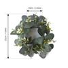 Set of 4 Artificial Candle Wreath Eucalyptus Candle Wreath Door Mount Wall Mount Simulated Wreath for Festival Wedding Party Green