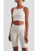 Women's European and American Slimming Ribbed High Neck Yoga Tank Top - Anti-Exposure, Beautiful Back Fitness Apparel for Summer