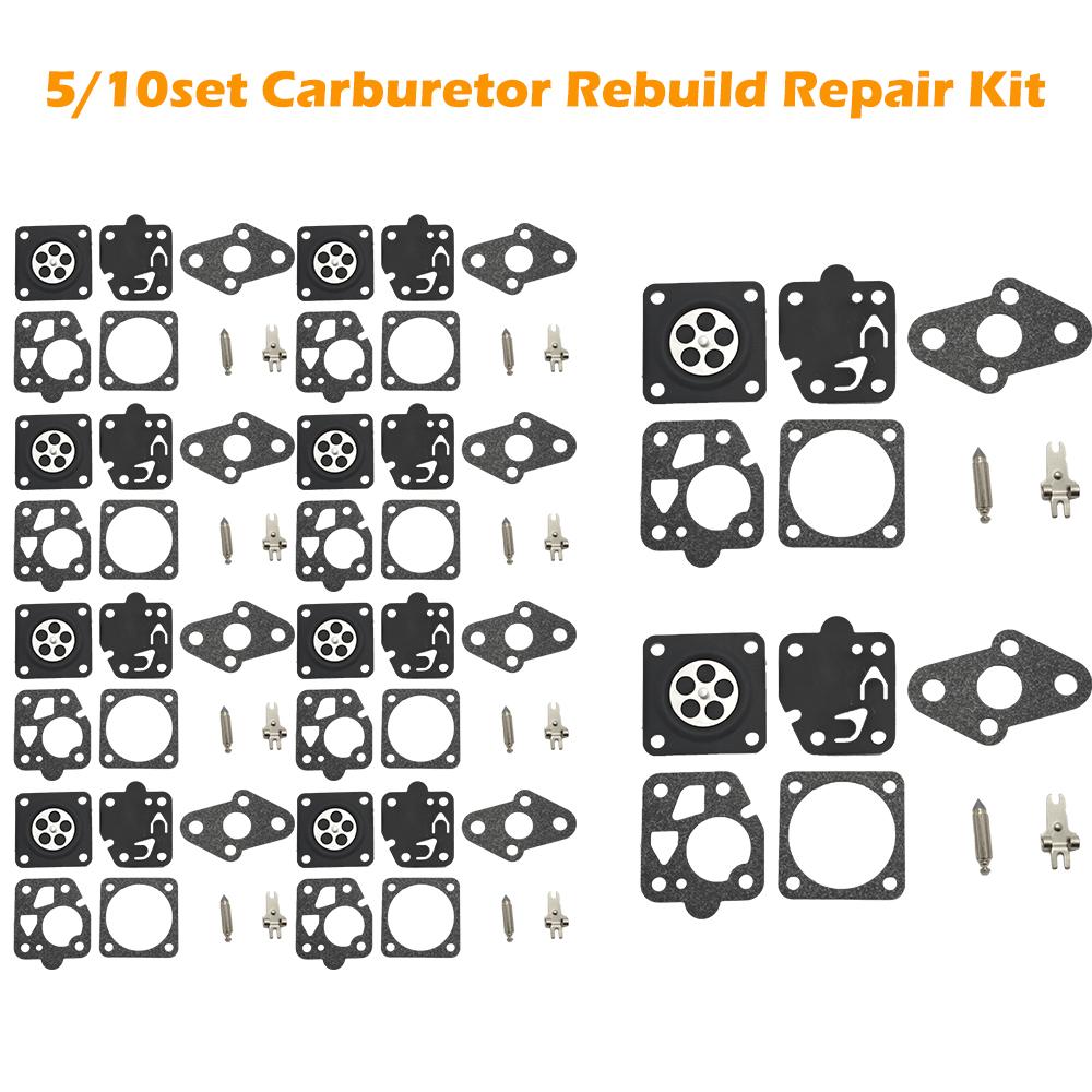 5/10set Carburetor Repair Rebuild Diaphragm Kit for Kawasaki TG20 TG24 TG25 TG33 TD24 TD25 TD33 TD40 TD48 Trimmer Brush Cutter