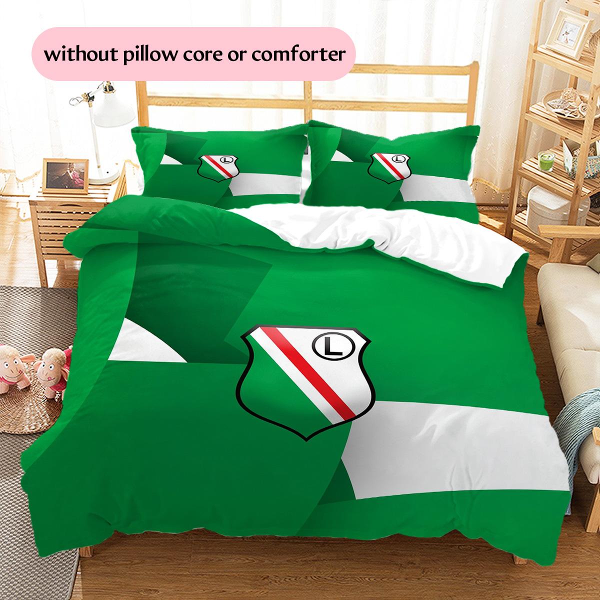 

Legia Warsaw Pattern Bedding Quilt Set Home Decoration Gift (1 * duvet cover + 2 * pillowcase without core) 200x200cm