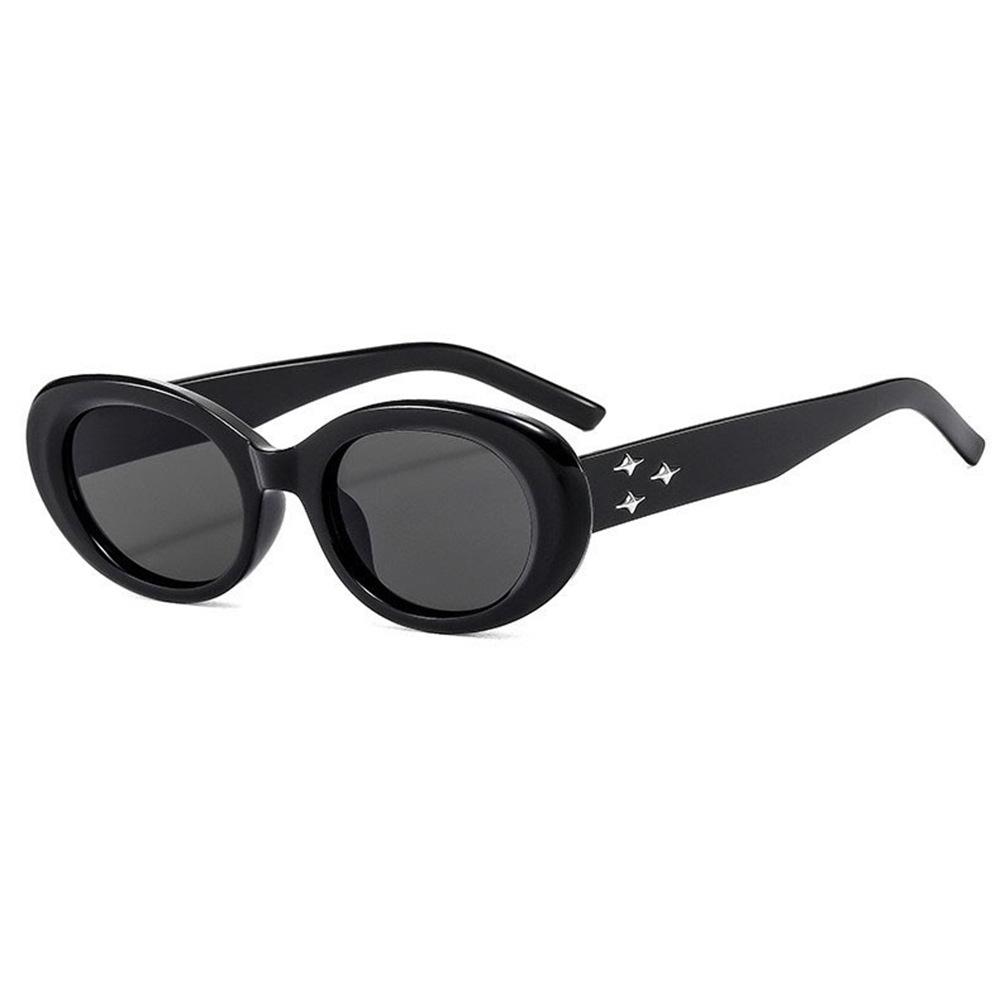 

Three Stars Oval Sunglasses Women S Insgm Anti-Ultraviolet Sunglasses Women S Polarized Sunshade Ins Wind Uv400 ordinary film