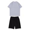 Unisex-Jogging-Set, Sommer, lässig, bedruckt, Rundhals-Kurzarm-T-Shirt + Shorts, Set, Sportanzug