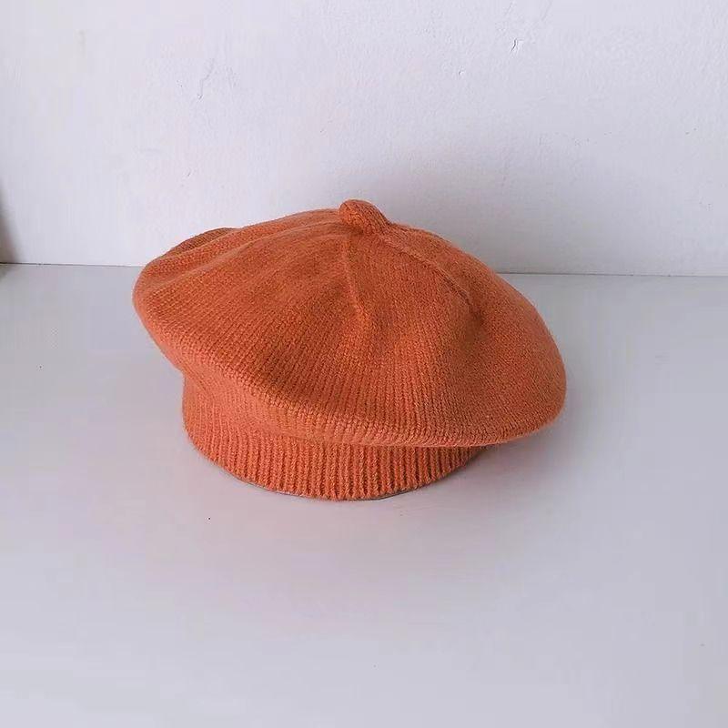 Baby Hat Cute Bear Knitted Ear Hat Children's Winter Thickened Warm Wool Hat Korean Version of Infant Hat
