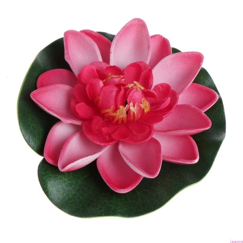 Artificial Fake Floating Flowers Lotus Water Lily Plants Garden for Tank Pond