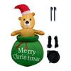 Christmas Inflatable Decorations Xmas Bear Candy Bag Design Lighted Holiday Display for Festival