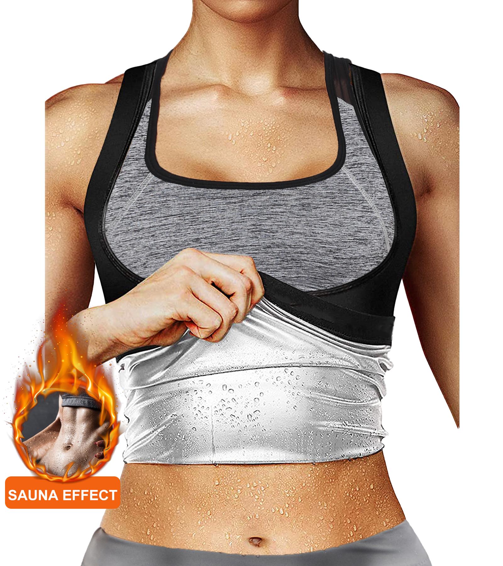 

Костюм для сауны для женщин, жилет для тренировки талии, майки для тренировок, корректирующее белье для похудения, формирователь тела, рубашка для фитнеса, нижнее белье, толстовки, термокорсет XXXL чёрный/серебряный