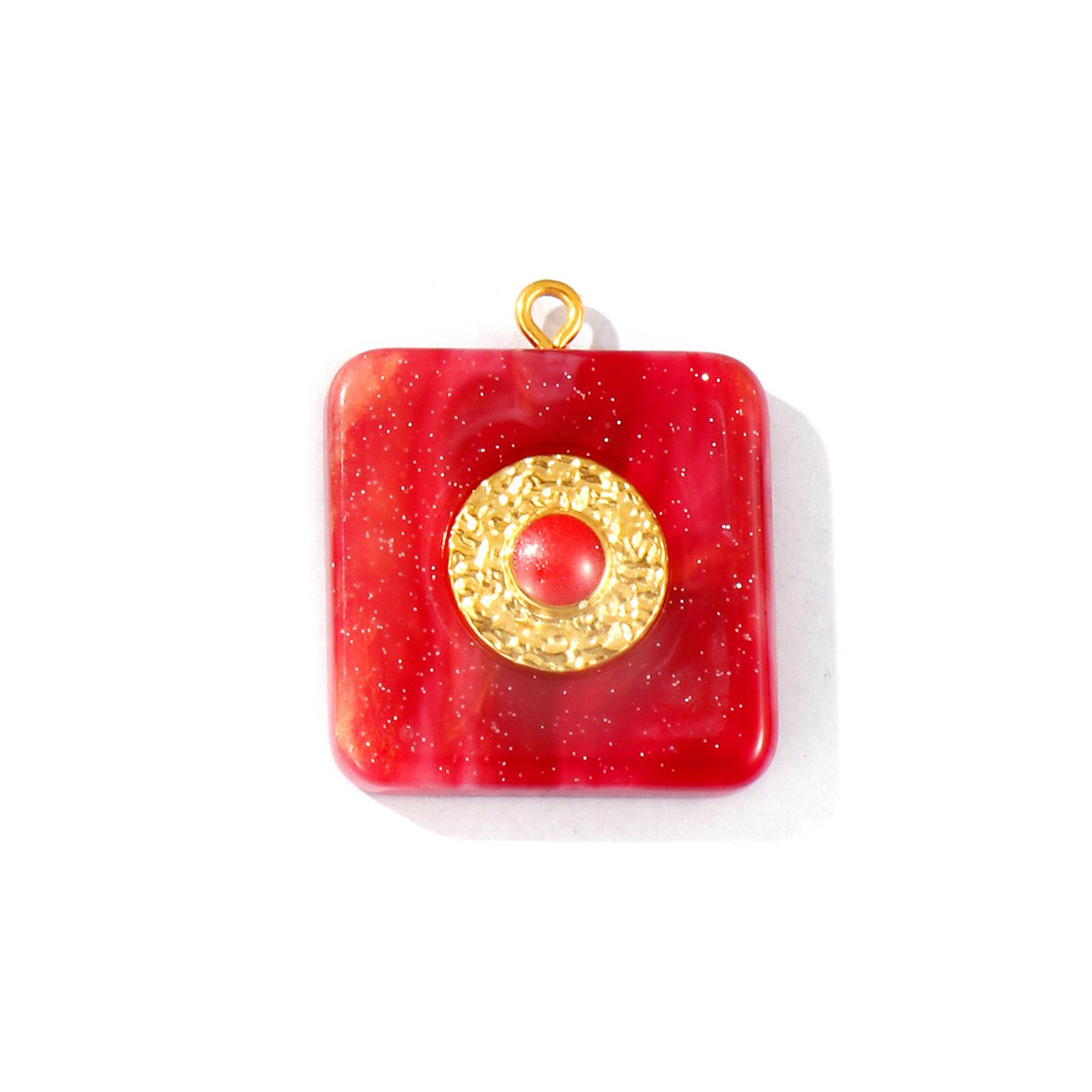 

1 Piece Resin Charms Gradient Color Virgin Mary Star 304 Stainless Steel 18K Gold Plated Waterproof Pendants For DIY Necklace