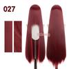 Bubuwig Synthetic Hair 100cm Long Straight Pure Color Cosplay Wigs Over 100 Colors Black White Red Blue Brown Wig Heat Resistant