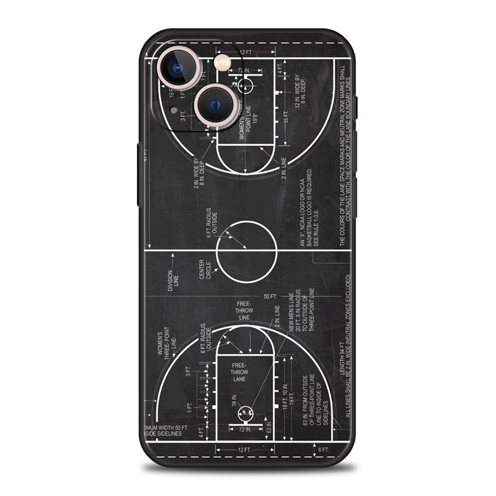 

Basketball Basket Sports Phone Case Cover for iPhone 16 15 14 13 12 Pro Max XR XS 11 7 8 Plus Shockproof Silicone Soft Shell Bag for iPhone 8 7