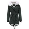 Women Winter Parka Coat Mid Length Puffer Jacket Quilted Fleece Lined Water Repellent Windproof Outdoor Daily Overcoat Plus Size S 4XL New