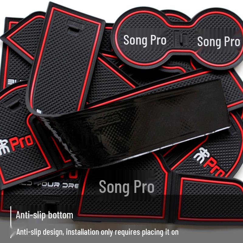 BYD Song Pro Interior Accessories: Door Slot Pad and Cup Holder for EV Storage and Decoration