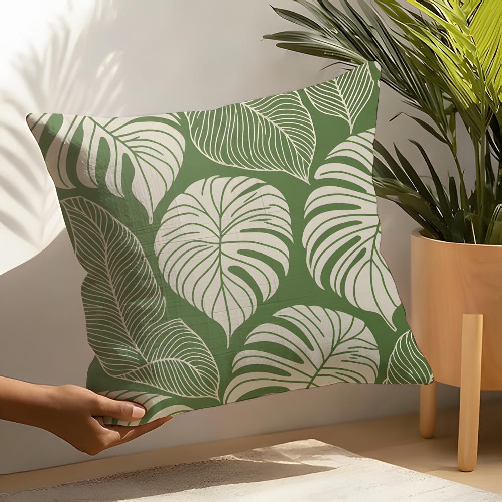 Moderne stijl Blad Kussensloop Huis Woonkamer Decoratie Linnen Kussenslopen Kussenhoes