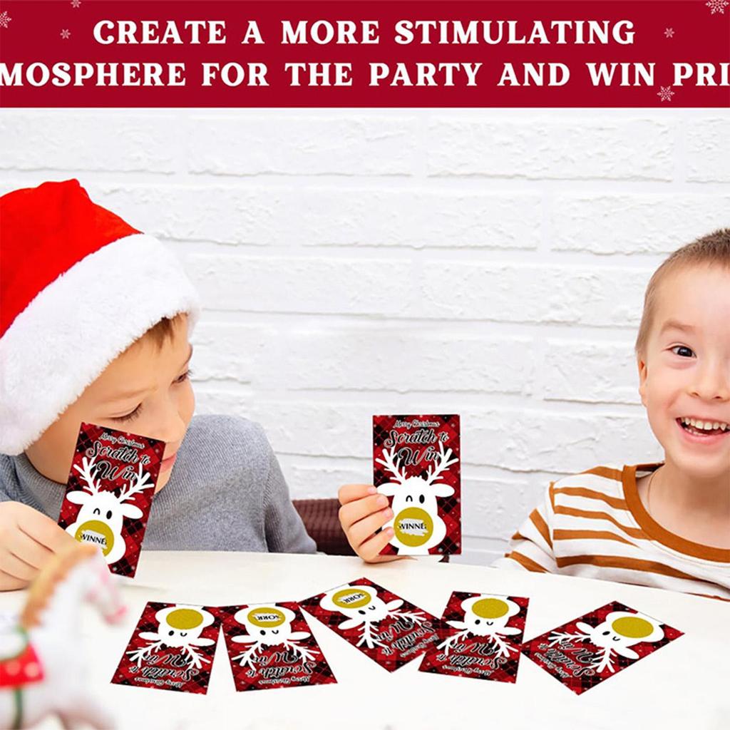 36 Stück Feiertag Glückskratzkarte Frohe Weihnachten Kratzspielkarte Rentier Lotteriekarte Für Weihnachtsdekorationen