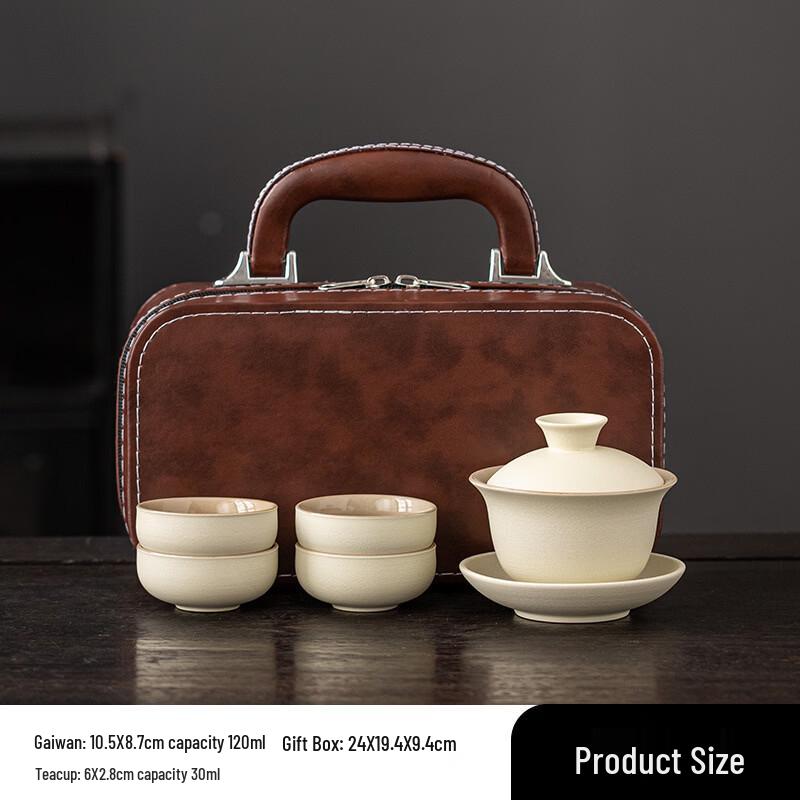 Portable Nordic Ceramic Travel Tea Set