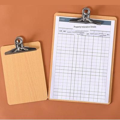 Portablocco in legno A4 con clip a farfalla A5 per uso ufficio