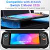 For Switch 2 Case, with 24 Games Cartridges Protective Hard Shell Travel Carrying Case Pouch for Console & Accessories Wii Case