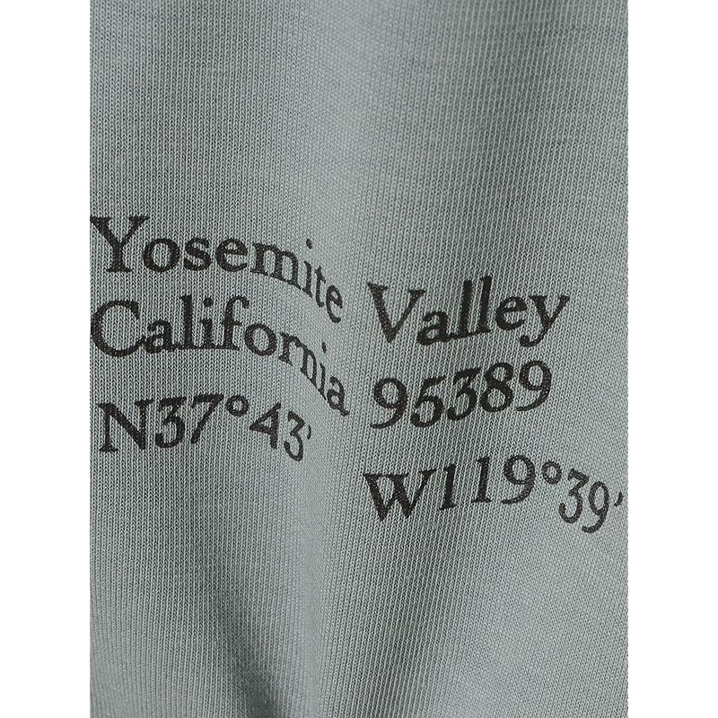 [Beams Heart] L/S TEE cardboard logo print long sleeve cut and sew men's SMOKE_GREEN L