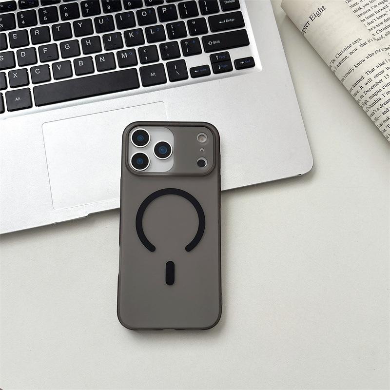 Applicable To IPhone17PROMAX Ice Mist Skin Sensor Magnetic Case Apple 16 Simple Ultra Thin Hard Protective Case 15