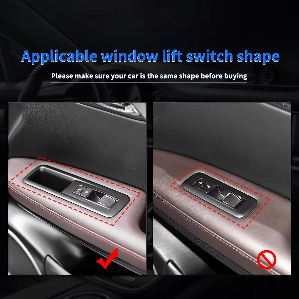 For Lexus RX 2016 2017 2018 2019 2020 2021 Real Soft Carbon Fiber Accessories Car Door Window Button Panel Sticker Interior Trim