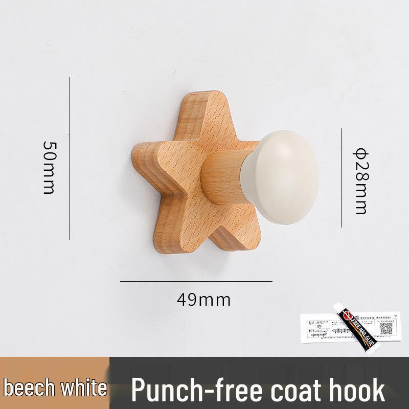 Luxury Solid Wood Wall-Mounted Coat and Hat Hook Rack