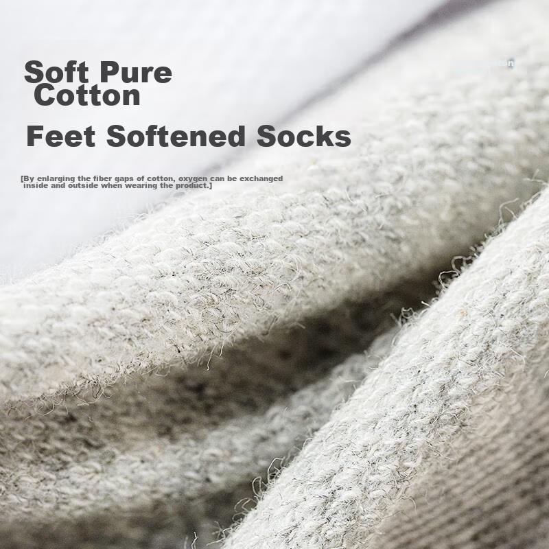 MIIOW (MiiOW) [10 Pairs] Men's Socks, Casual Short Tube Boat Socks, All-Season Cotton Socks, 7A Mesh Breathable
