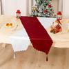 Trendy Christmas Table Runner, Winter Party Decor, Washable Table Cover  Tablecloth with Red White Snowflakes 180cm