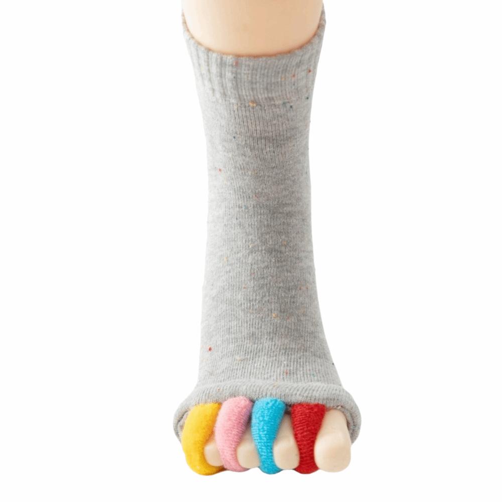 

Colored Split Toe Socks Non Slip Five Finger Yoga Socks Open Toe Socks Correct Thumb серый